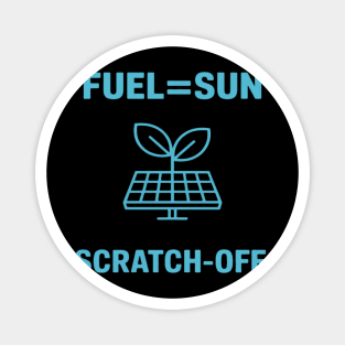 Fuel Sun Scratch Off Eco Plant Solar Power Magnet